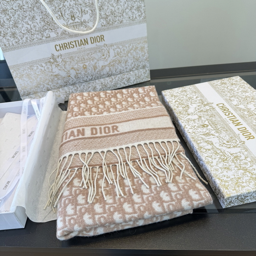 Dior Cashmere Scarf cream